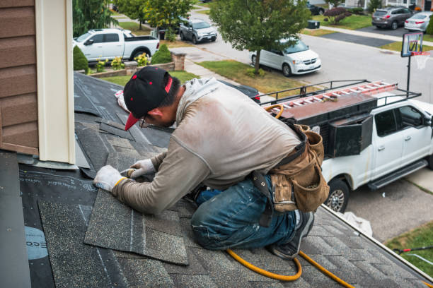 Professional Roof Installation technician working in Linden, VA